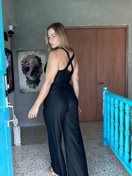 Cloe Wide Leg Black Jumpsuit