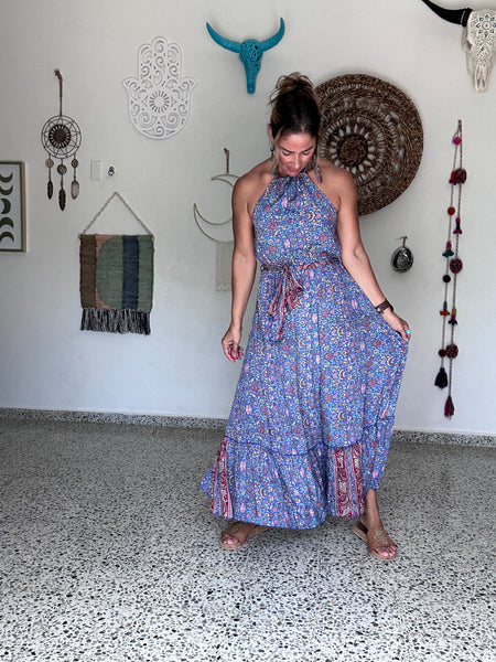 Santorini Halter Maxi Dress