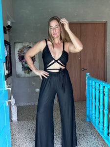 Cloe Wide Leg Black Jumpsuit