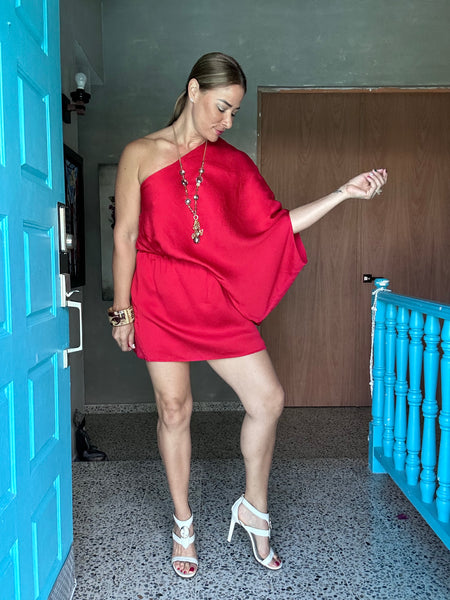 Merry One Shoulder Mini Dress
