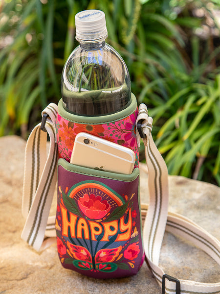Happy insulated water bottle carrier