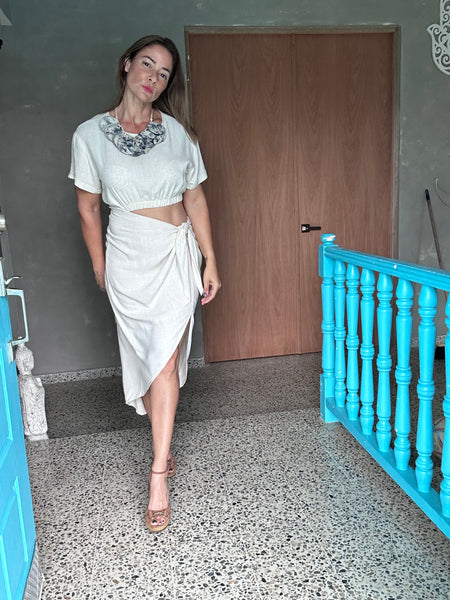 Marcella Resort Cut Out Midi Dress