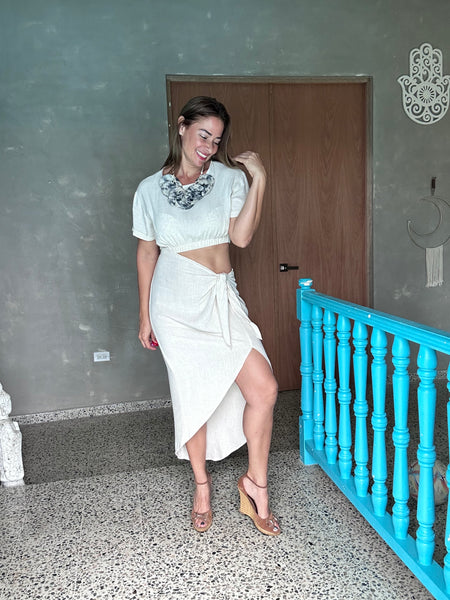 Marcella Resort Cut Out Midi Dress
