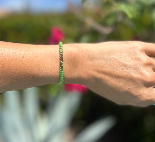 Forest Green Rounded Miyuki bracelet