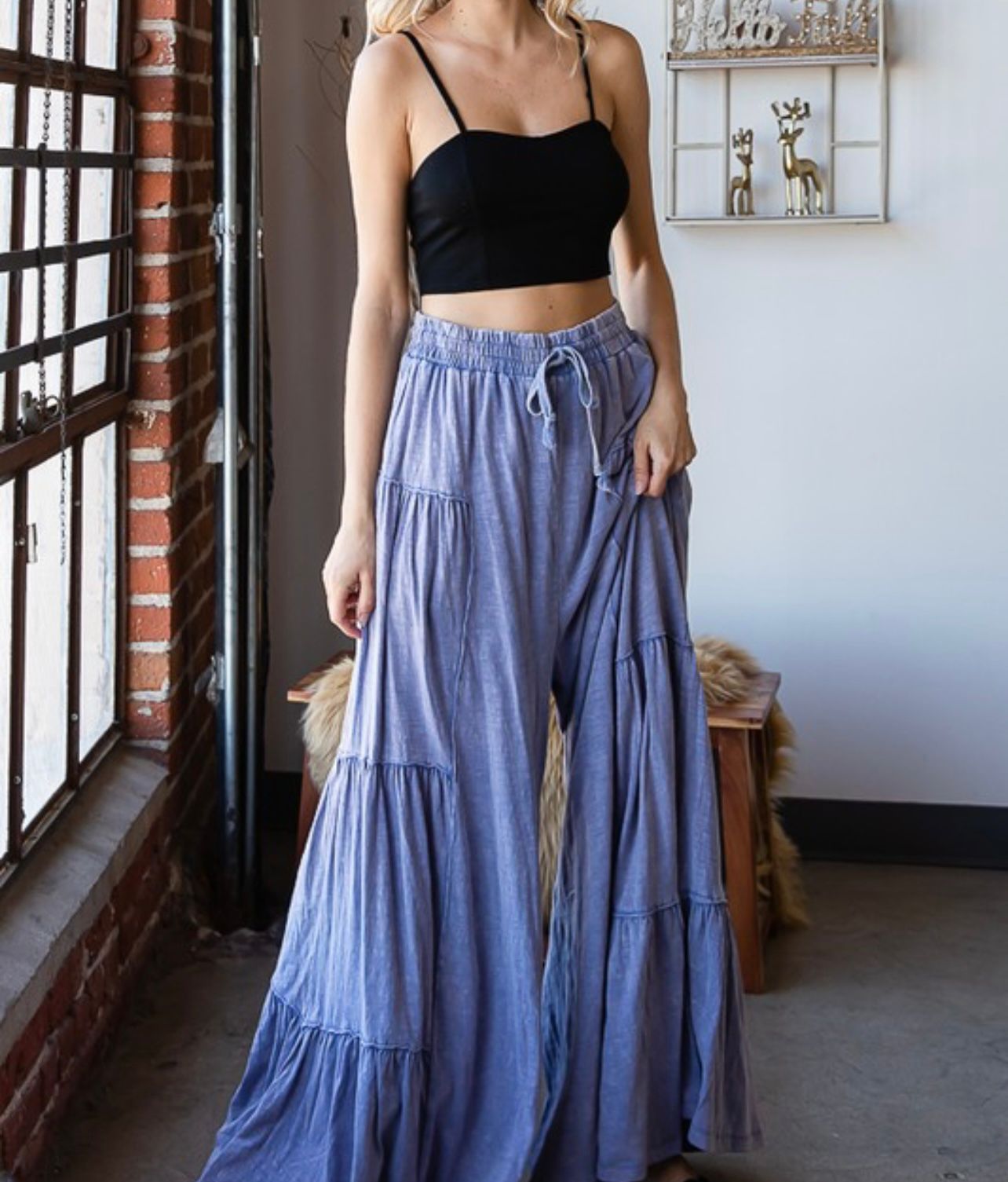 Periwinkle Wide Leg Pants