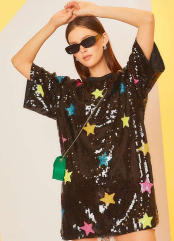 Party Queen Neon Stars Top Dress
