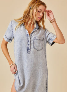 Barbie Blue Denim Shirt Dress
