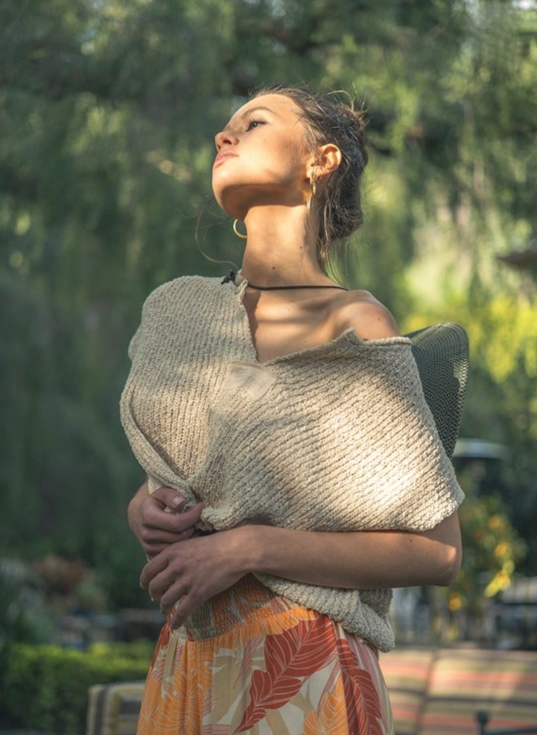 Oatmeal Slouchy Crop Sweater