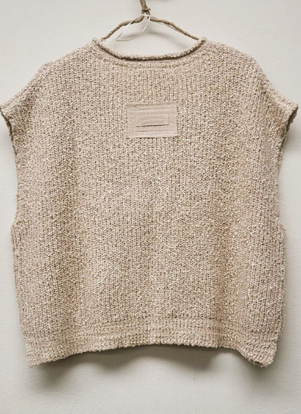 Oatmeal Slouchy Crop Sweater
