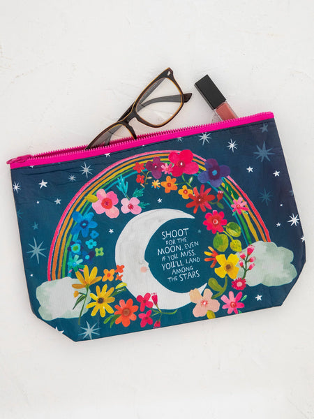 Moon Recycled Reversible Zip Pouch