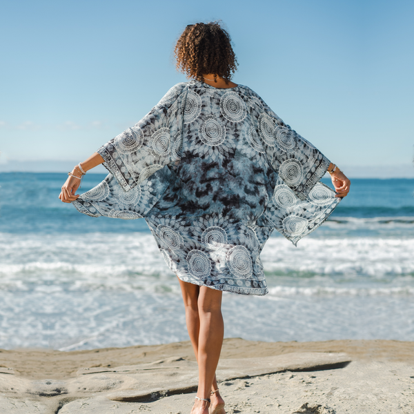 Gray Mandala Cover Up