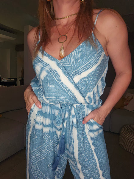 Viajero Blue Tie Dye Jumpsuit