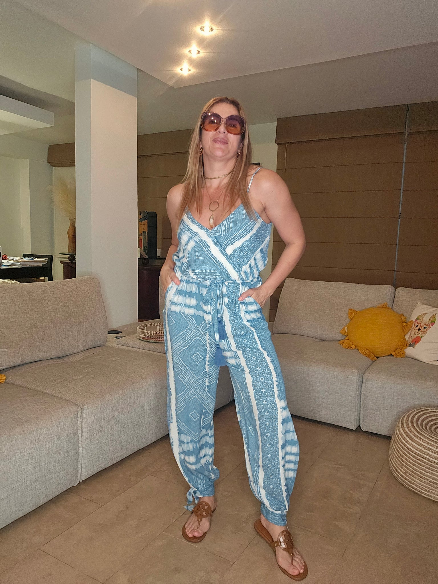 Viajero Blue Tie Dye Jumpsuit