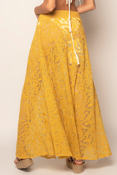 Mustard lace skirt clearance