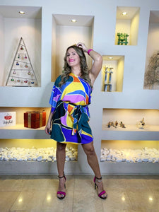 Metamorphosis One Shoulder Mini Dress