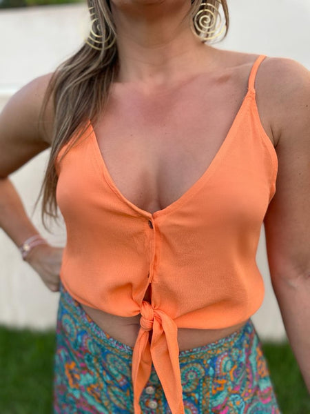 Tie-front Cantaloupe Top