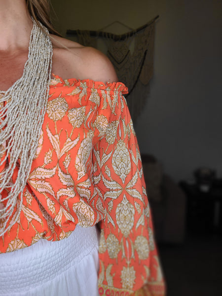 Dahlia Tangerine Top