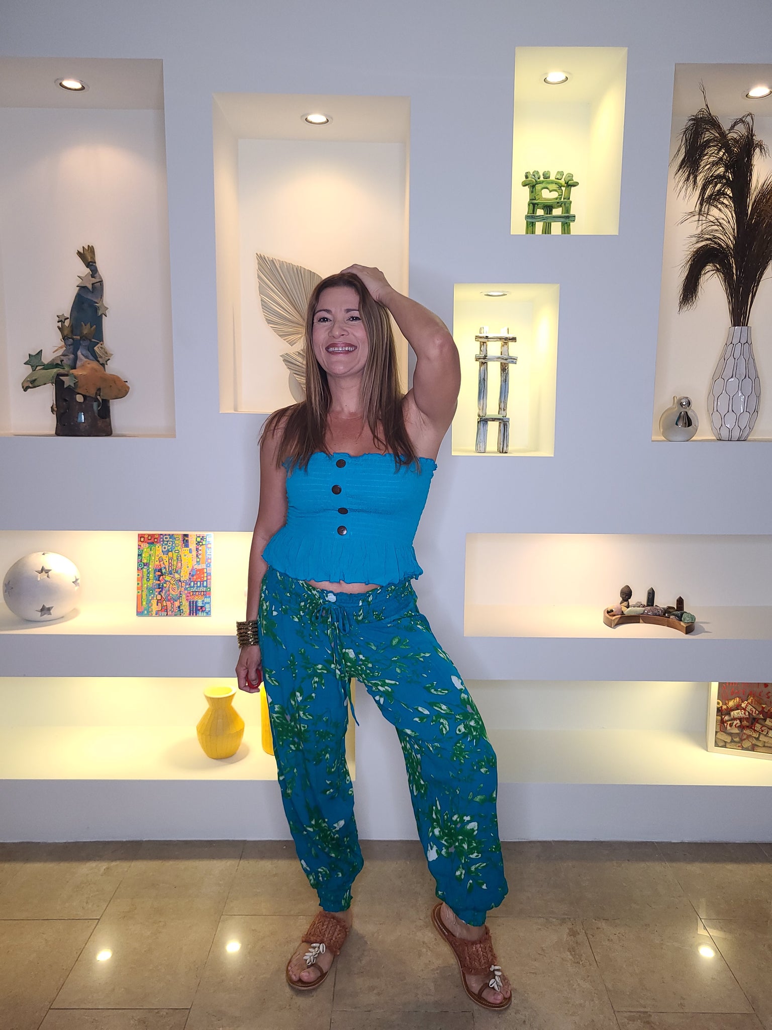 Rio Turquoise Botanic Joggers