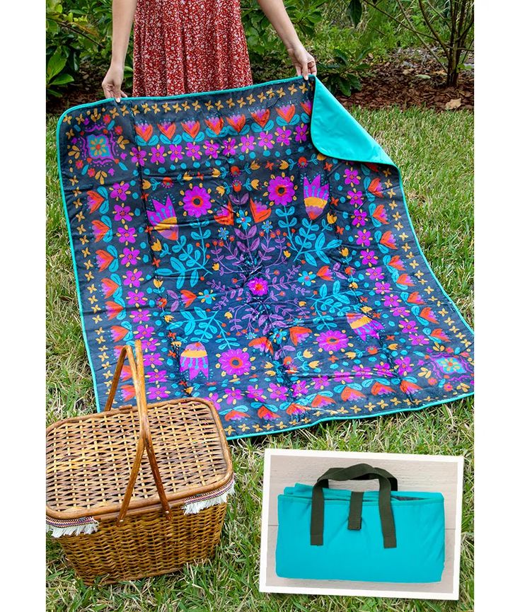 Grey Mandala Picnic Blanket