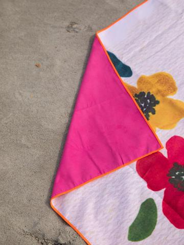 Happy Place Large Beach Towel