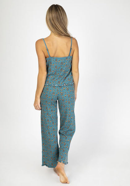 Turquoise floral PJ Set