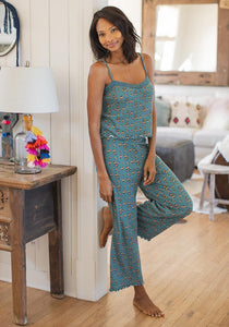 Turquoise floral PJ Set