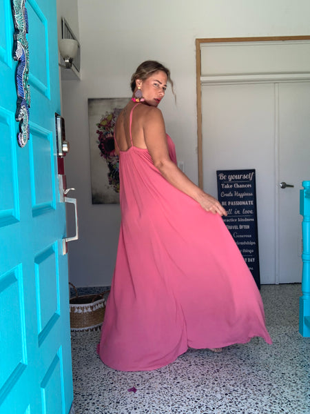 Rosé Goddess Maxi Dress