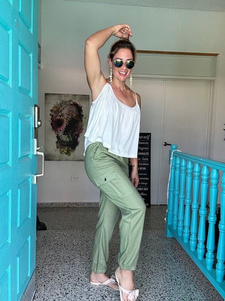 Olive Cargo Jogger