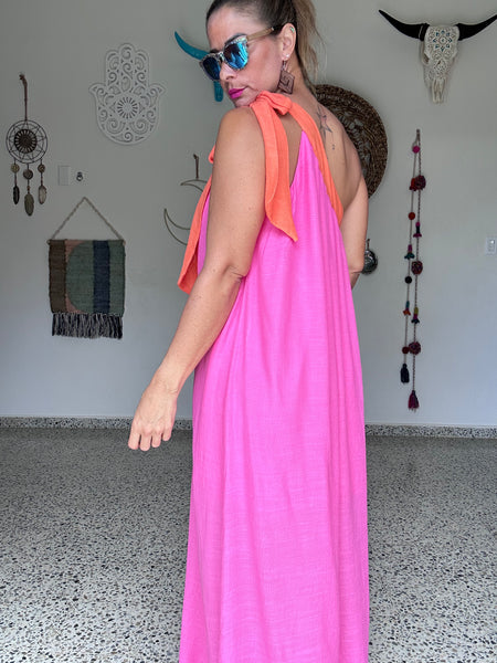 Monarch Fuchsia Maxi Dress