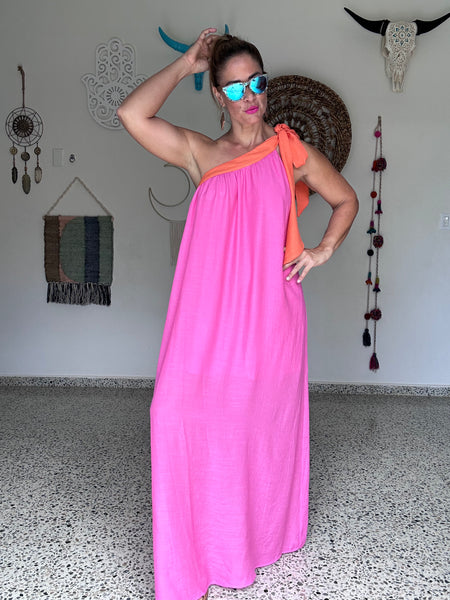 Monarch Fuchsia Maxi Dress