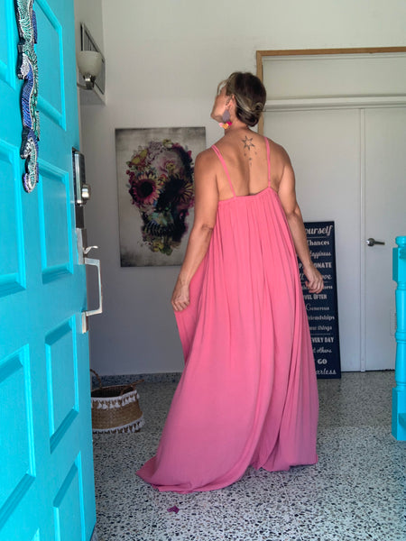 Rosé Goddess Maxi Dress