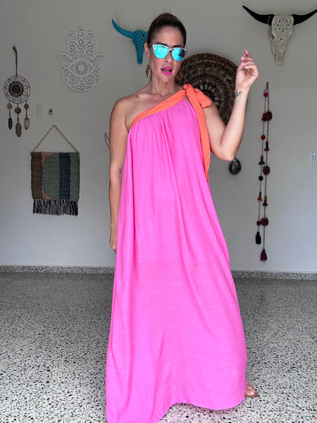 Monarch Fuchsia Maxi Dress