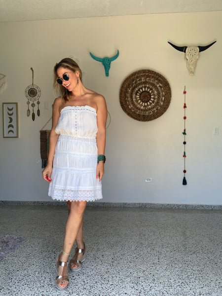 Ibiza White Lace Dress