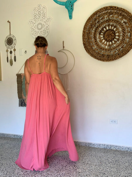 Rosé Goddess Maxi Dress