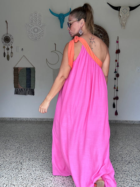 Monarch Fuchsia Maxi Dress