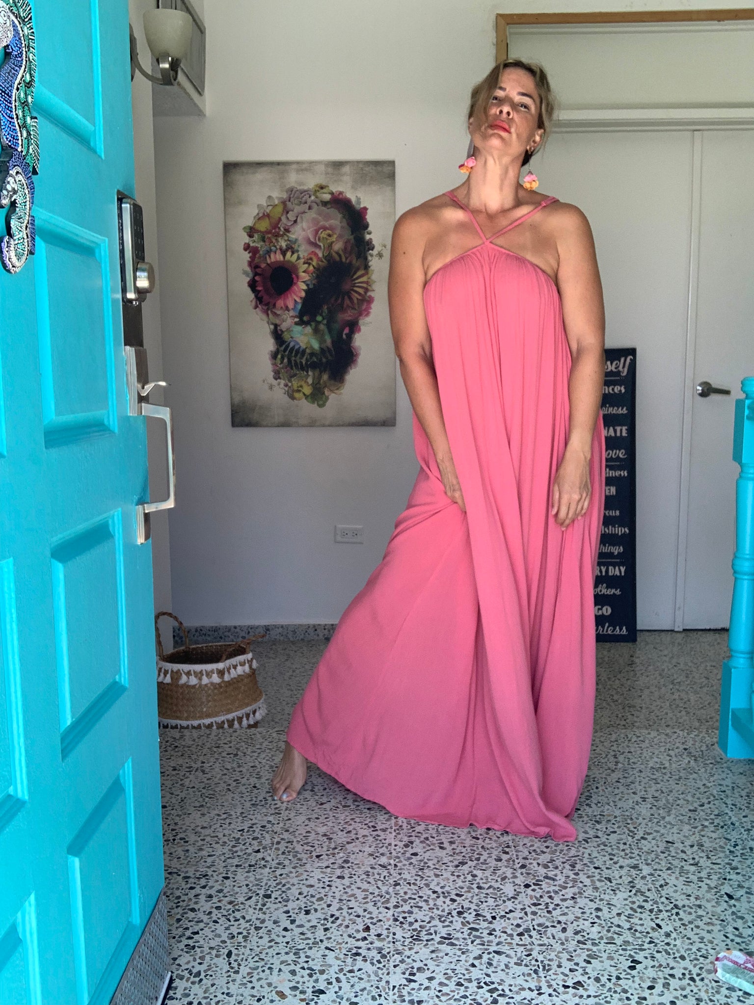 Rosé Goddess Maxi Dress