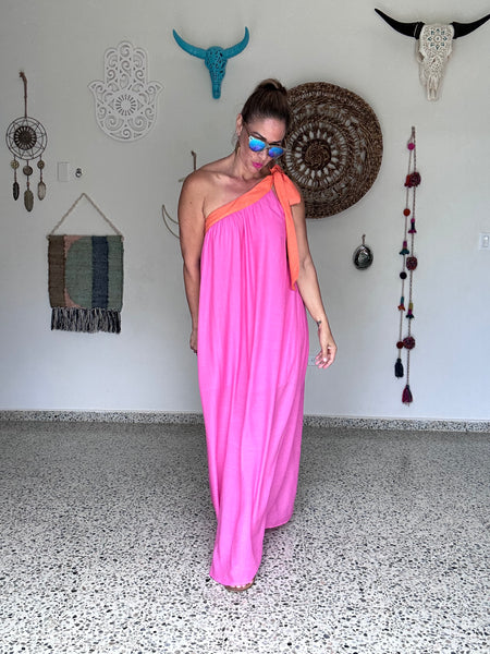 Monarch Fuchsia Maxi Dress