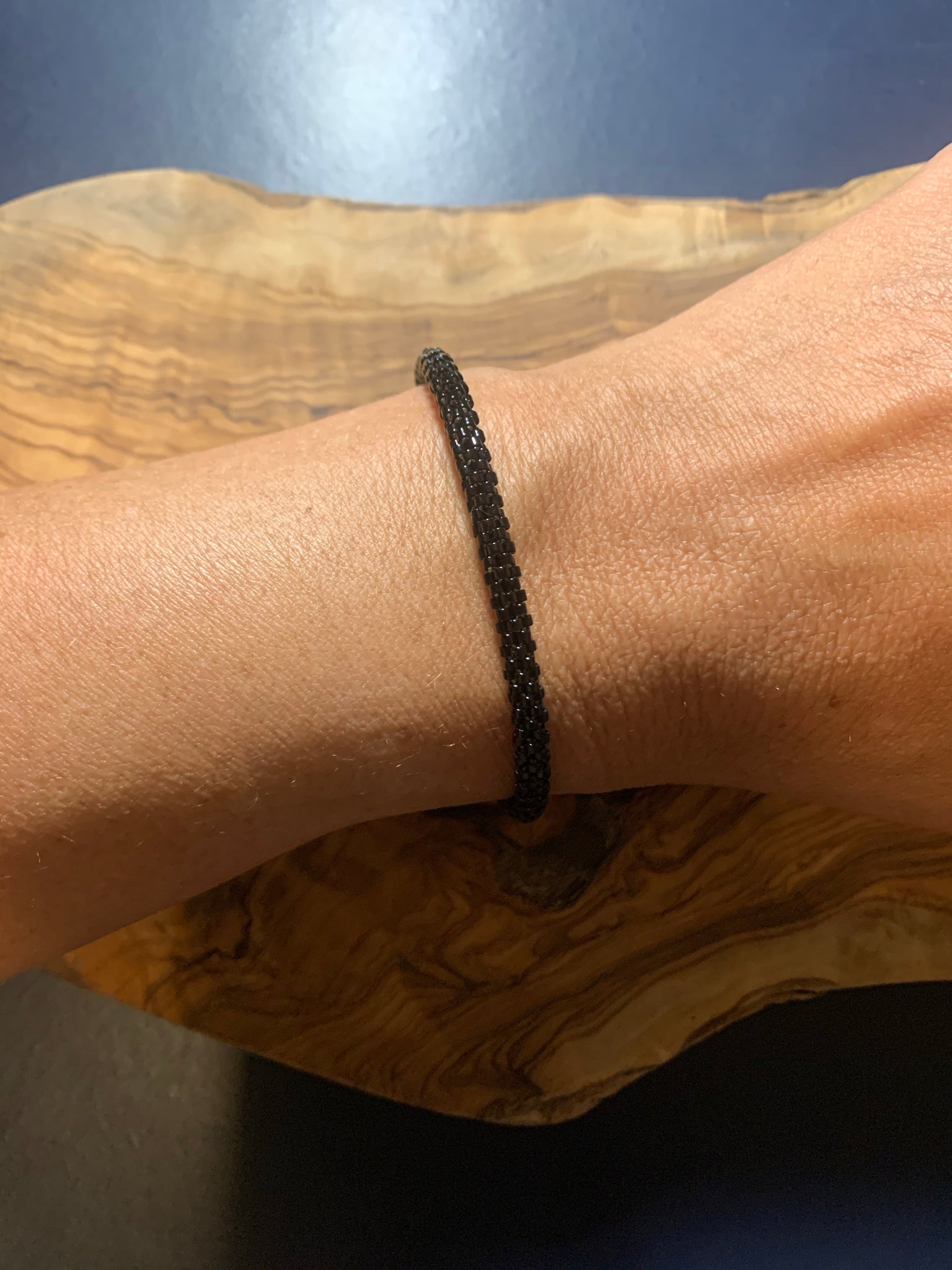 Round black miyuki bracelet