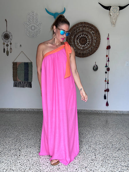 Monarch Fuchsia Maxi Dress