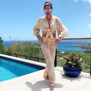 Coral Resort Tie Top