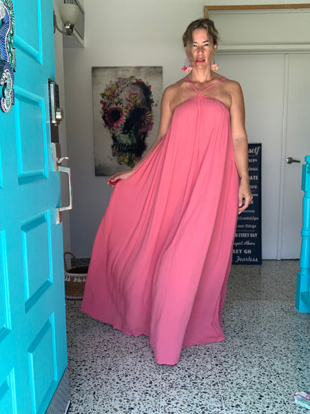 Rosé Goddess Maxi Dress