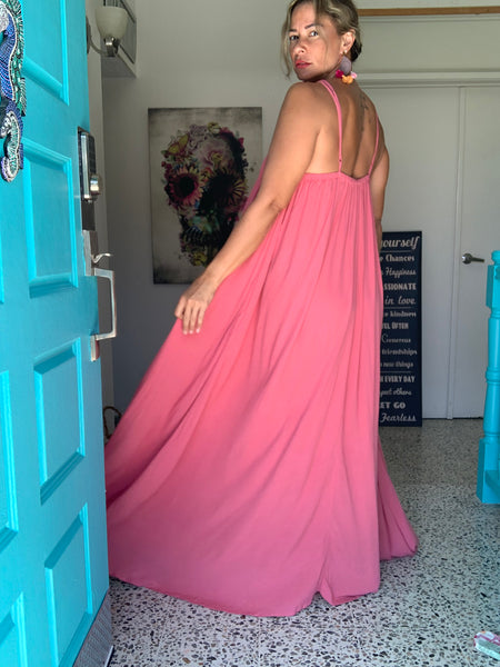 Rosé Goddess Maxi Dress