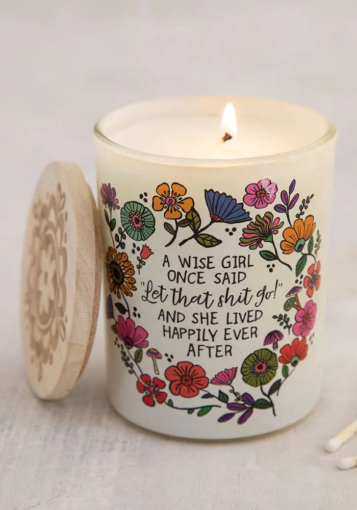 Let shit go soy candle
