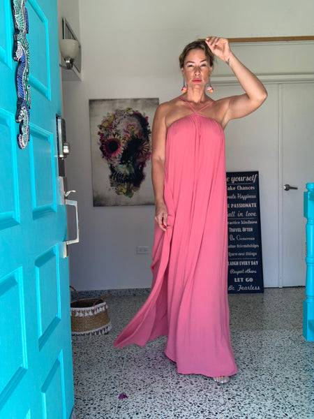 Rosé Goddess Maxi Dress