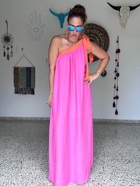 Monarch Fuchsia Maxi Dress