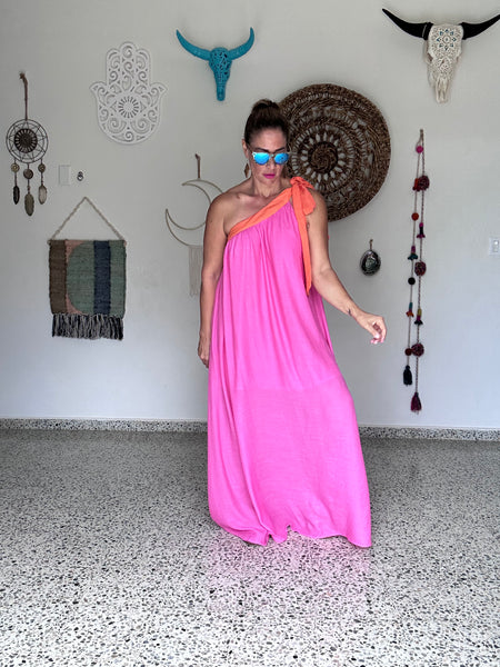 Monarch Fuchsia Maxi Dress