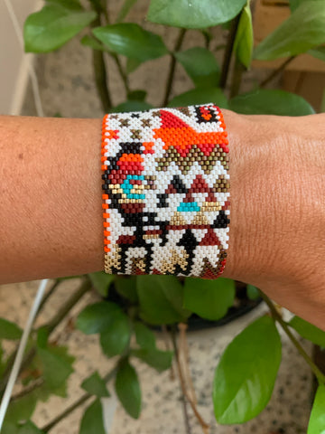 Geo orange miyuki bracelet